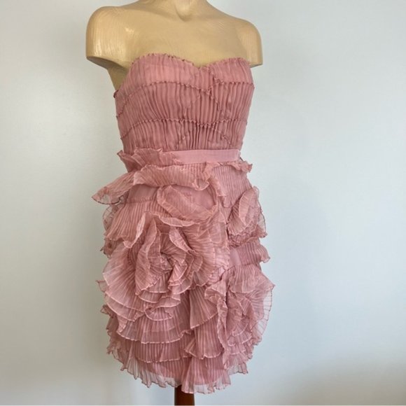 100% silk overlay bustier mini dress - Picture 4 of 13